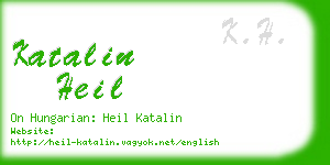 katalin heil business card